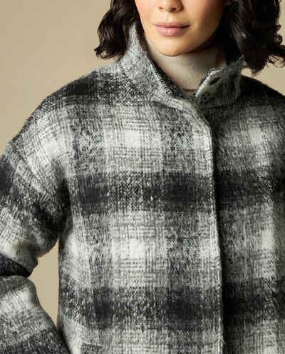 Cappotto in misto lana a quadri donna detail 2