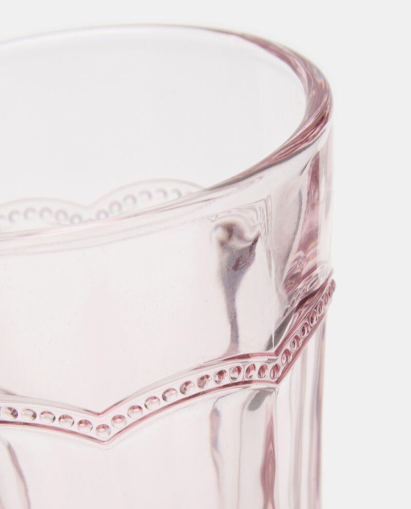 Bicchiere acqua in vetro decorato single tile 1 
