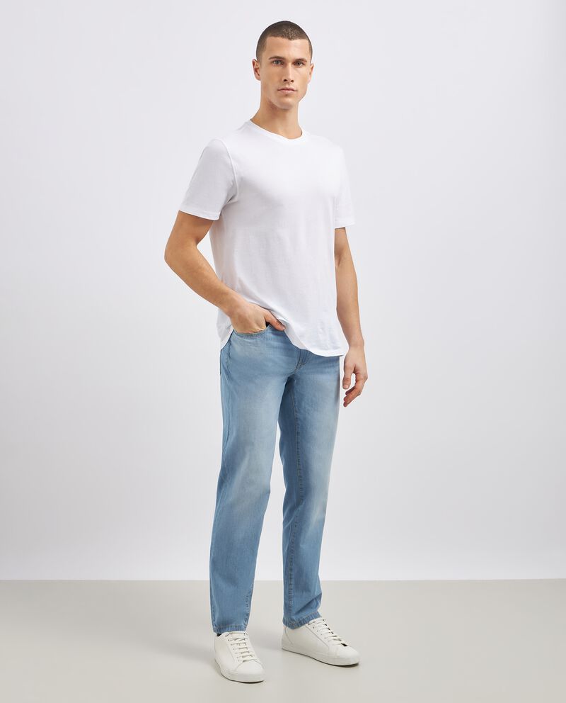 Jeans regular fit in puro cotone uomo cover