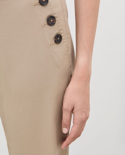 Pantaloni cropped in cotone elasticizzato donna detail 2