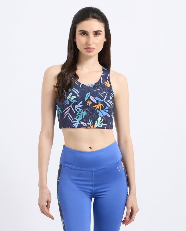 Top Holistic fitness con stampa foliage donna carousel 0