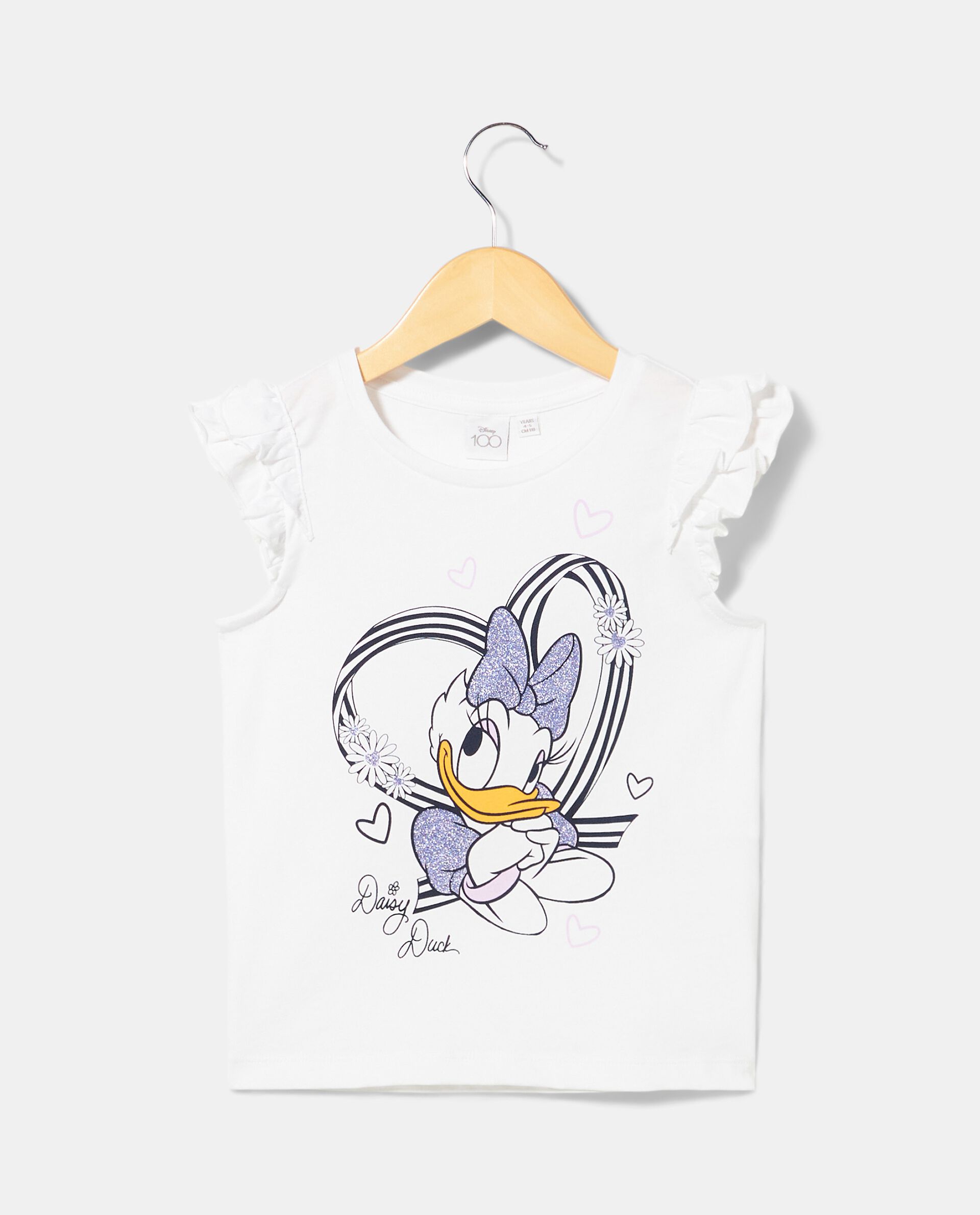 T-shirt Disney in puro cotone con rouches bambina