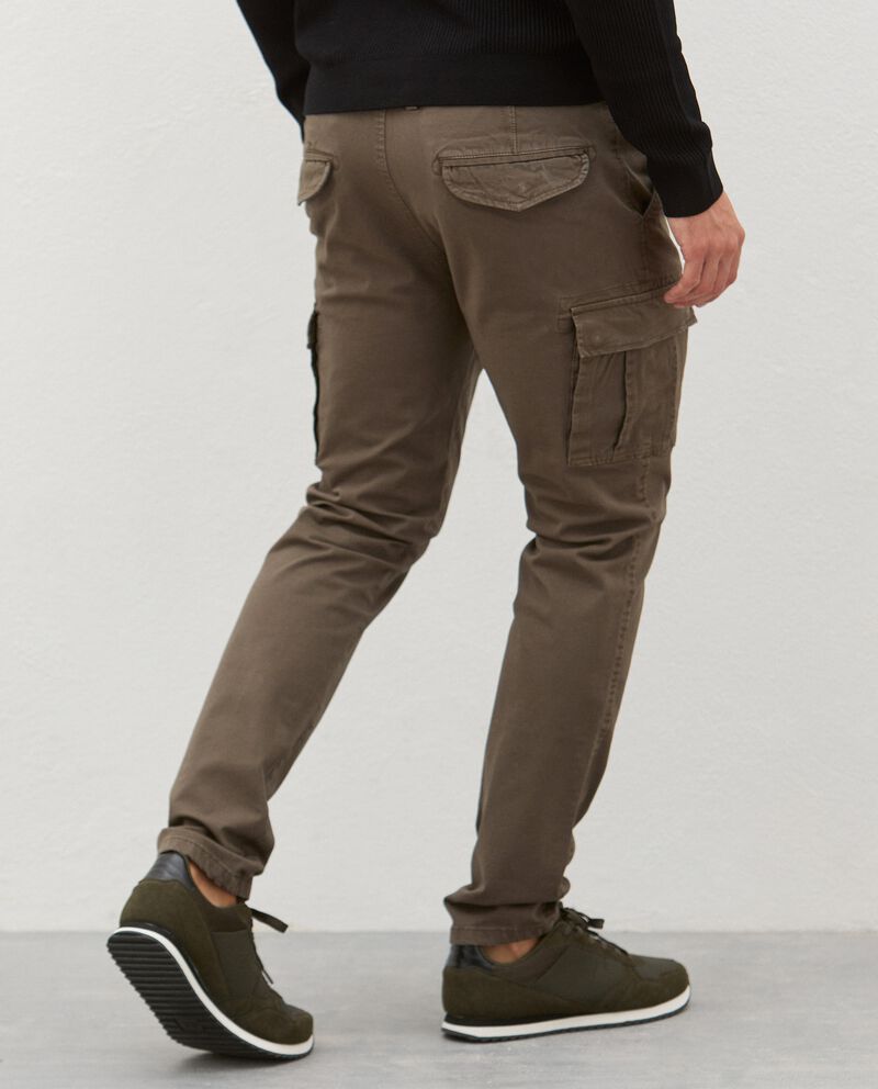 Pantaloni cargo in cotone con tasche uomo single tile 1 