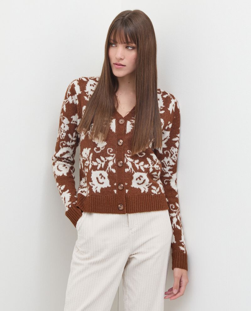 Cardigan in jacquard donna single tile 1 null