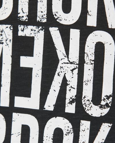 T-shirt in puro cotone con lettering ragazzo detail 1