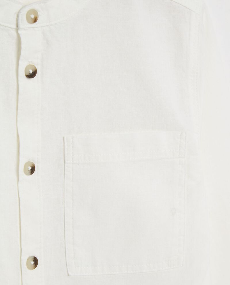 Camicia in misto lino con taschino ragazzo single tile 1 