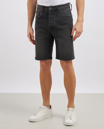 Shorts in denim di misto cotone uomo detail 1