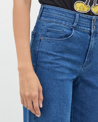Jeans cropped wide leg donna detail 2