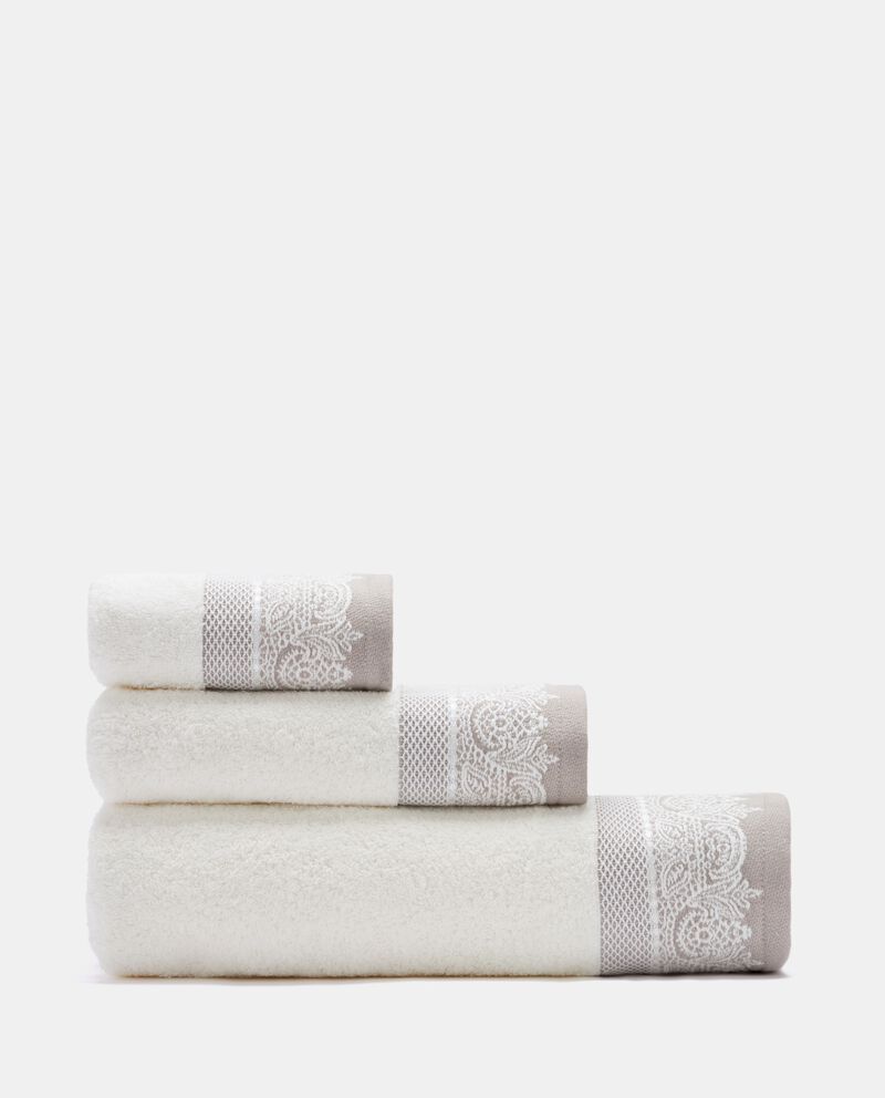 Asciugamano degli ospiti con ricamo Made in Portugal single tile 2 cotone