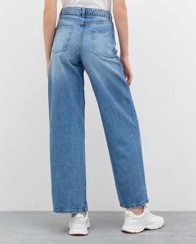 Jeans wide leg strappati donna detail 1
