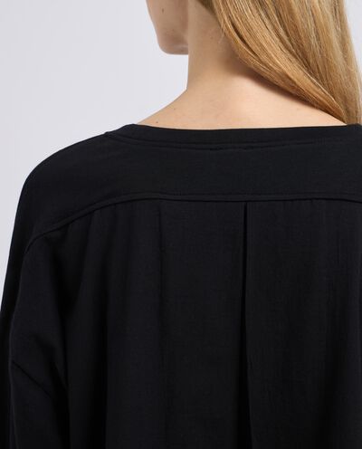 T-shirt in cotone stretch a maniche lunghe donna detail 2