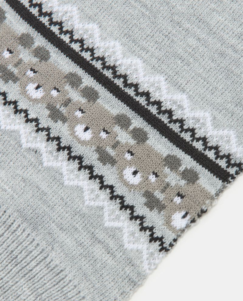 Sciarpa in tricot con ricamidouble bordered 1 