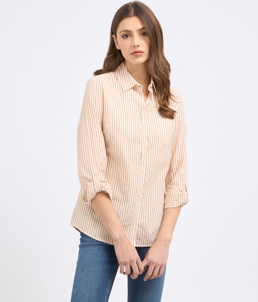 Camicia in cotone con filo lurex donna double 1 cotone