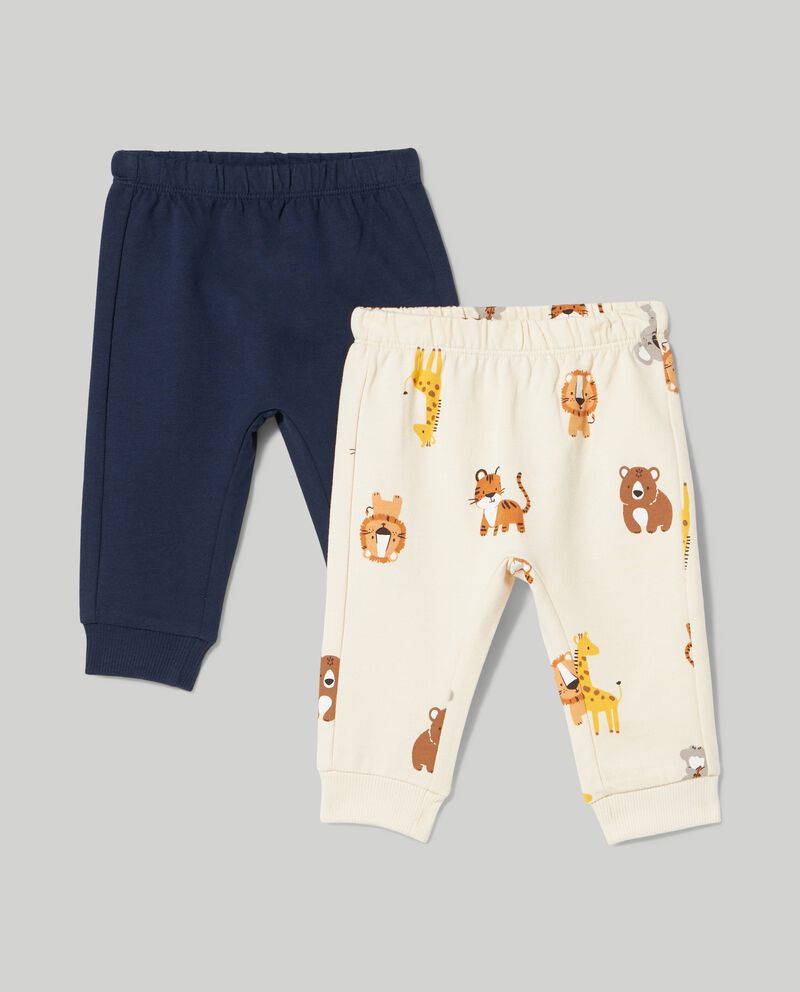Pack 2 pantaloni in french terry neonatadouble bordered 0 