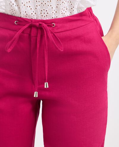 Pantaloni in puro lino donna detail 2