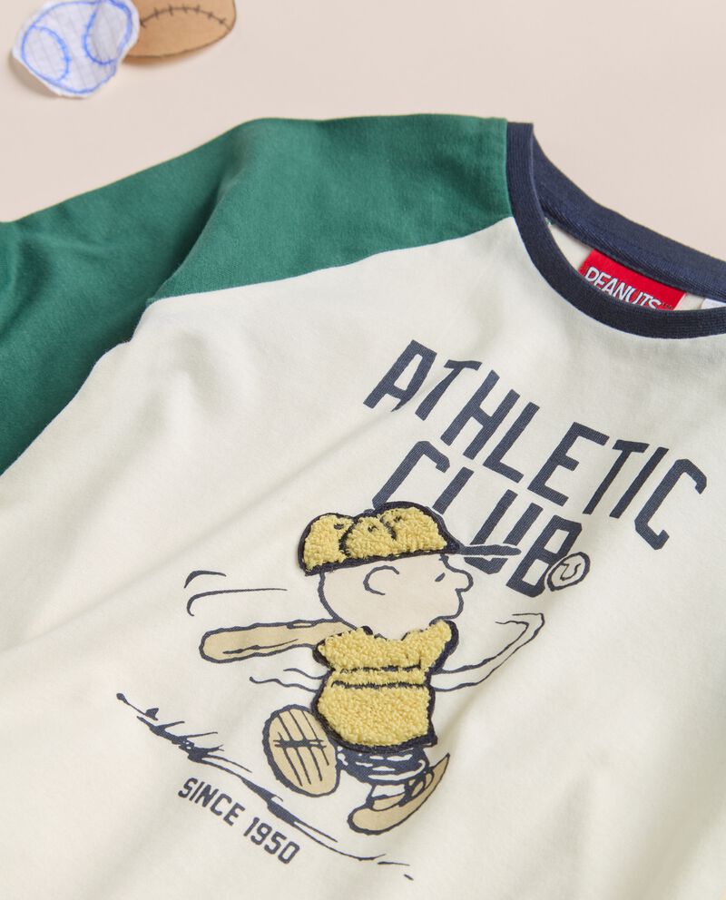 T-shirt Peanuts in jersey di puro cotone IANA bambino single tile 1 