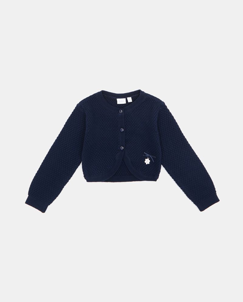 Cardigan tricot puro cotone con bottoni bambina single tile 0 