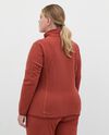 Maglia in pile full zip fitness curvy donna