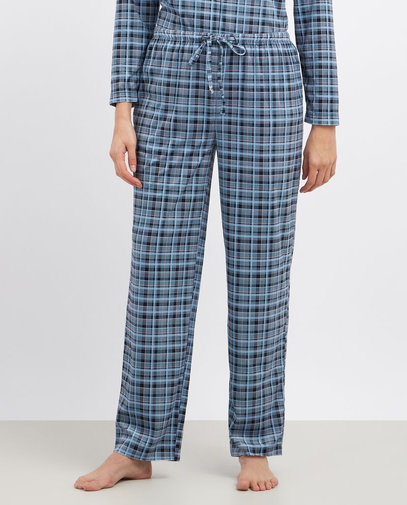 Pantaloni lunghi pigiama a quadri donnadouble bordered 0 