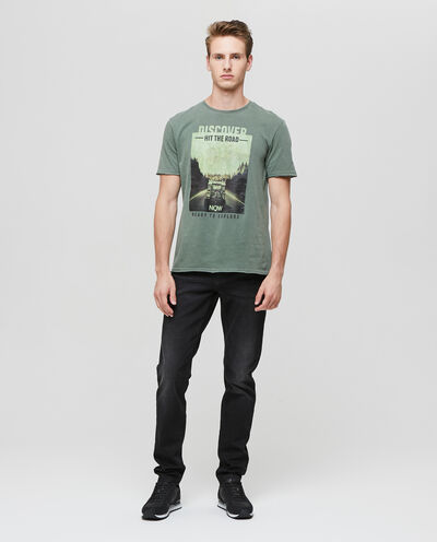 T-shirt con stampa puro cotone uomo detail 1
