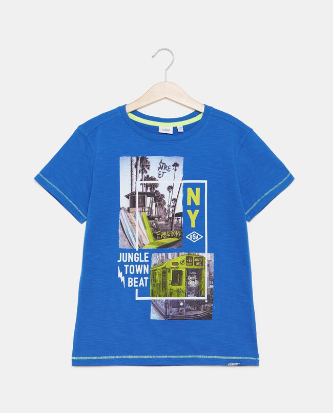 T-shirt in puro cotone con stampa città ragazzo carousel 0