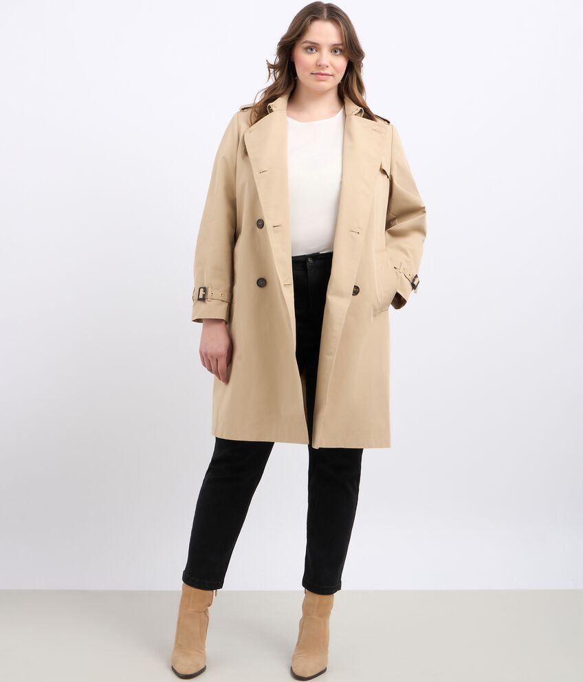 Trench curvy donna double 1 cotone