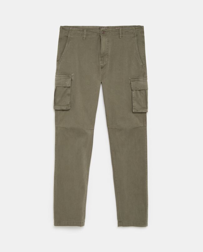 Pantalone cargo in cotone elasticizzato uomo carousel 0