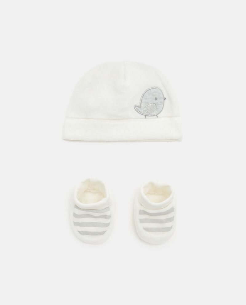 Set berretto e calzini per neonato in misto cotone single tile 0 