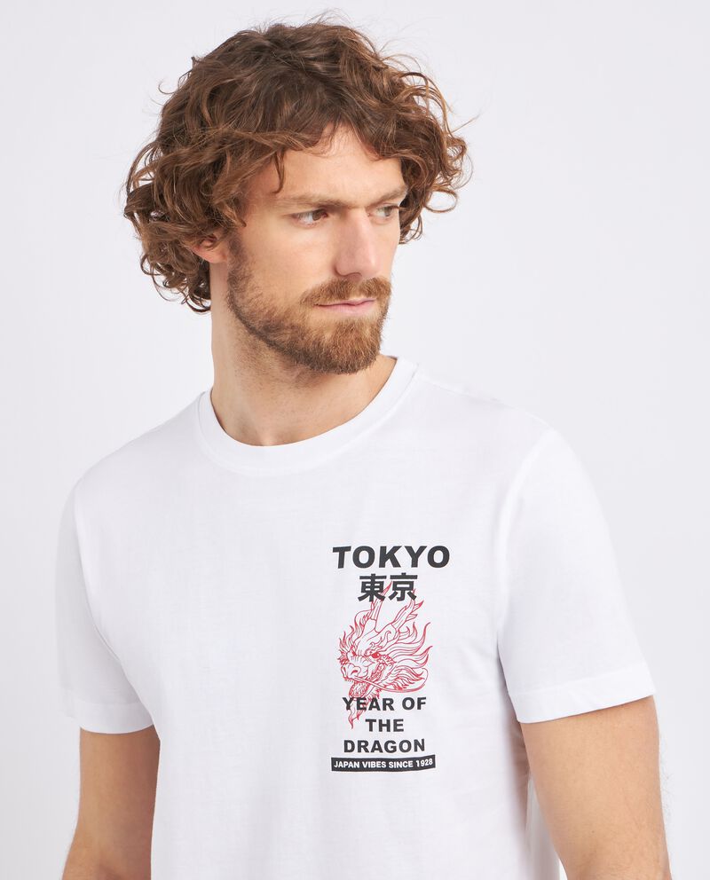 T-shirt in puro cotone con stampa uomo single tile 2 cotone