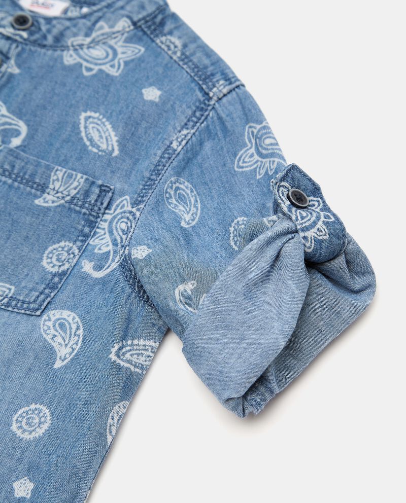 Camicia in puro cotone con stampa neonato single tile 1 