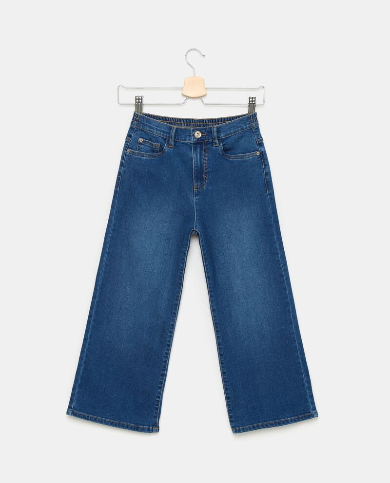 Jeans culotte in misto cotone ragazza single tile 0 