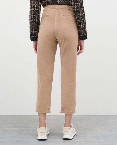 Pantaloni con coulisse in cotone elasticizzato donna detail 1