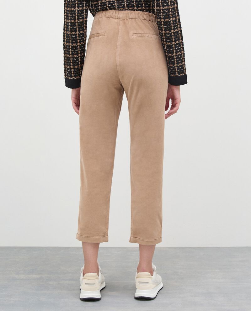 Pantaloni con coulisse in cotone elasticizzato donna single tile 1 cotone