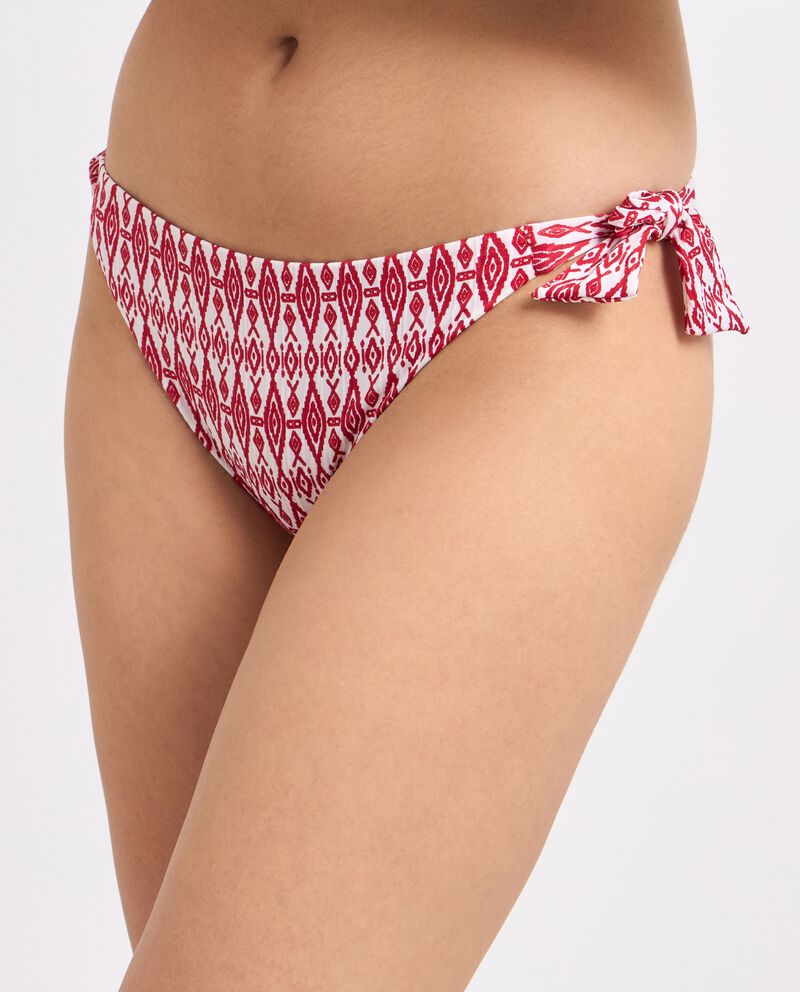 Bikini brasiliano con stampa donna single tile 2 elastan