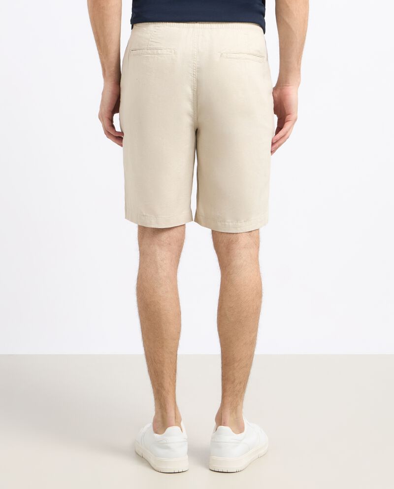 Shorts in misto lino uomo single tile 1 cotone