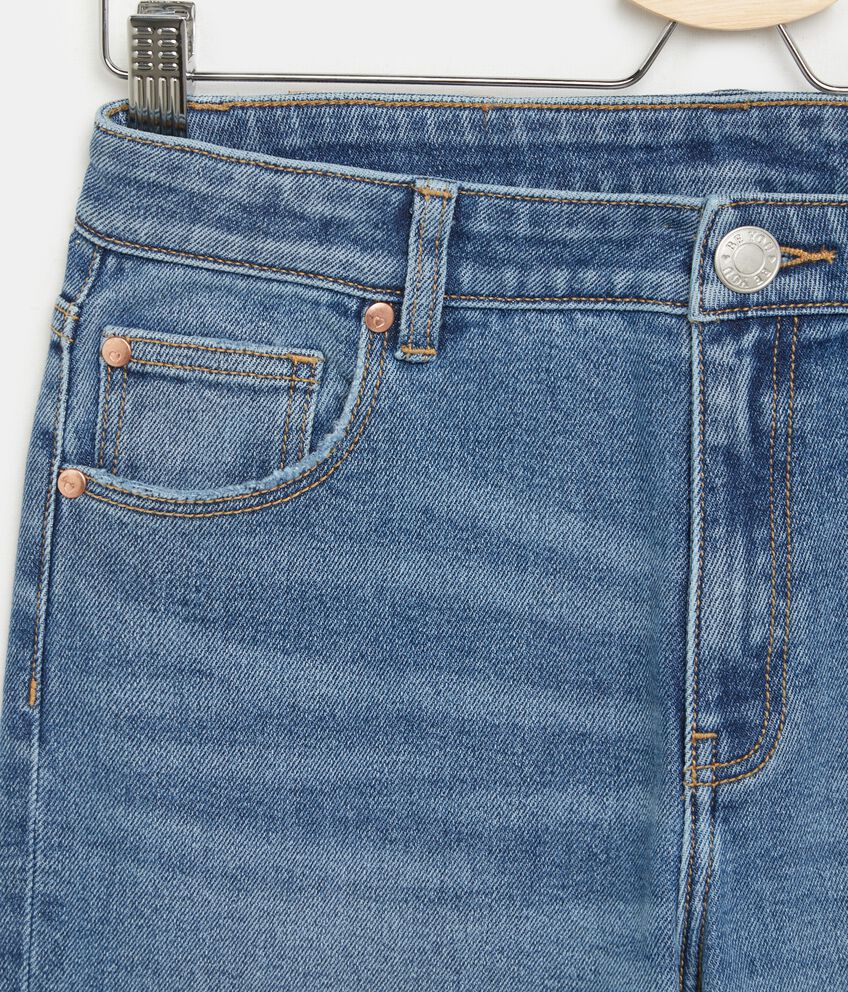 Jeans flare in misto cotone elasticizzato ragazza double 2 