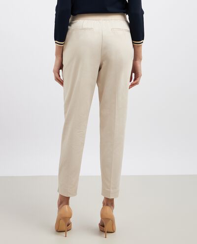Pantaloni in misto cotone stretch donna detail 1
