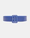 Cintura blu con effetto pitonato donna