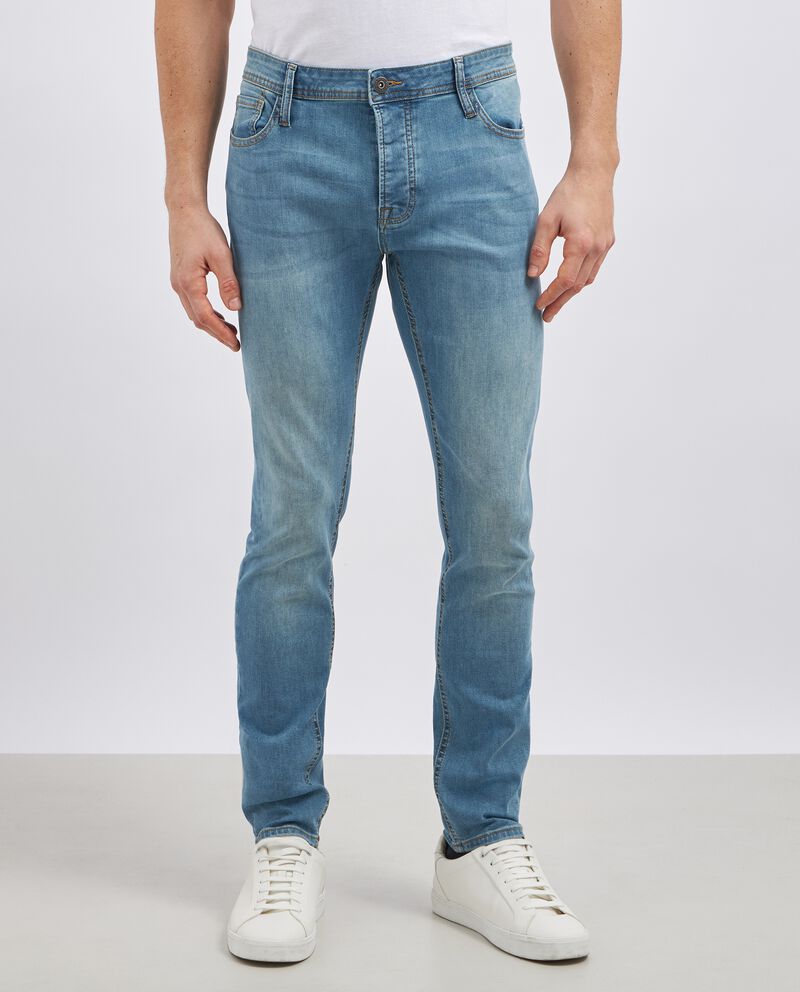 Jeans slim fit misto cotone uomo single tile 1 cotone