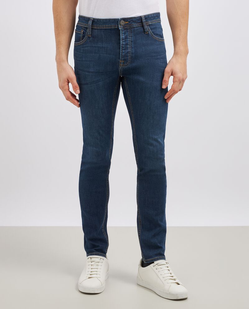 Jeans slim fit misto cotone uomo single tile 1 cotone
