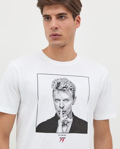 T-shirt in puro cotone con stampa Bowie uomo detail 2