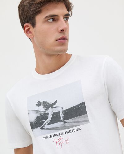 T-shirt in puro cotone con stampa Freddy Mercury uomo detail 2