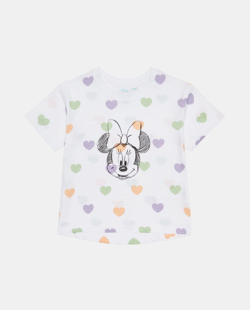 T-shirt in puro cotone a pois con stampa Minnie neonatadouble bordered 0 