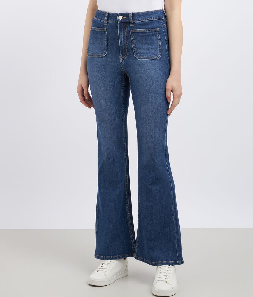 Jeans flare fit donna double 2 cotone