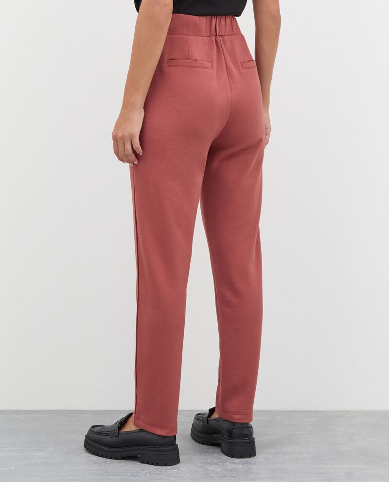 Pantaloni eleganti con coulisse e vestibilità slim donna single tile 1 cotone