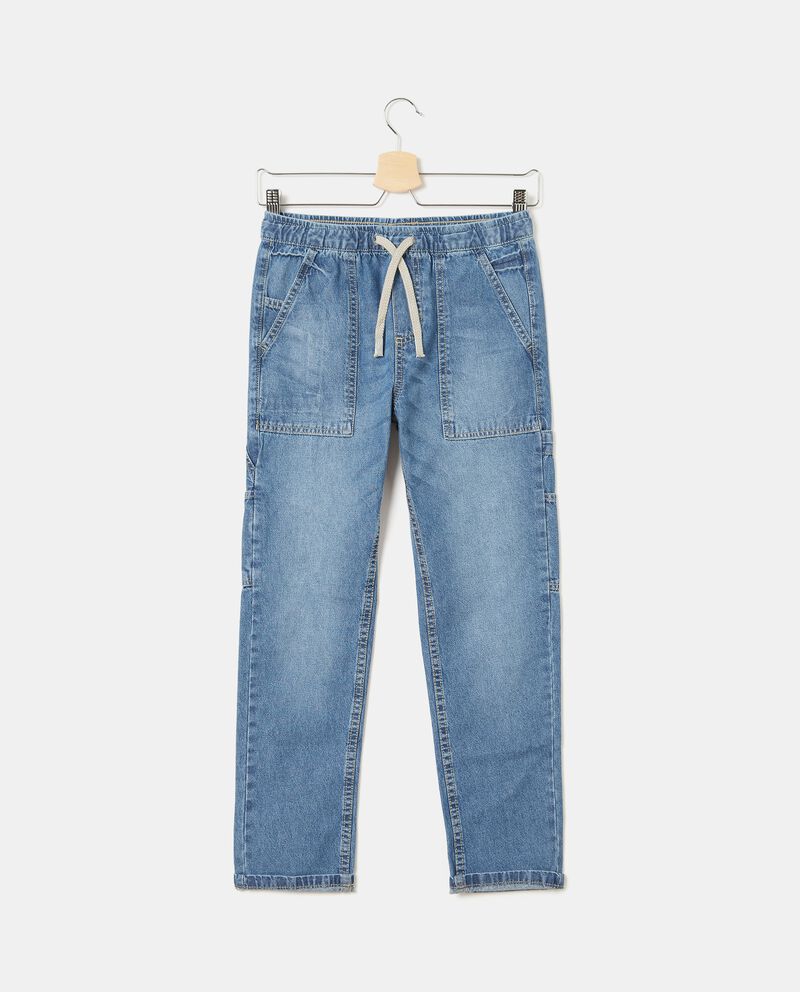 Jeans modello Worker in cotone ragazzo single tile 0 