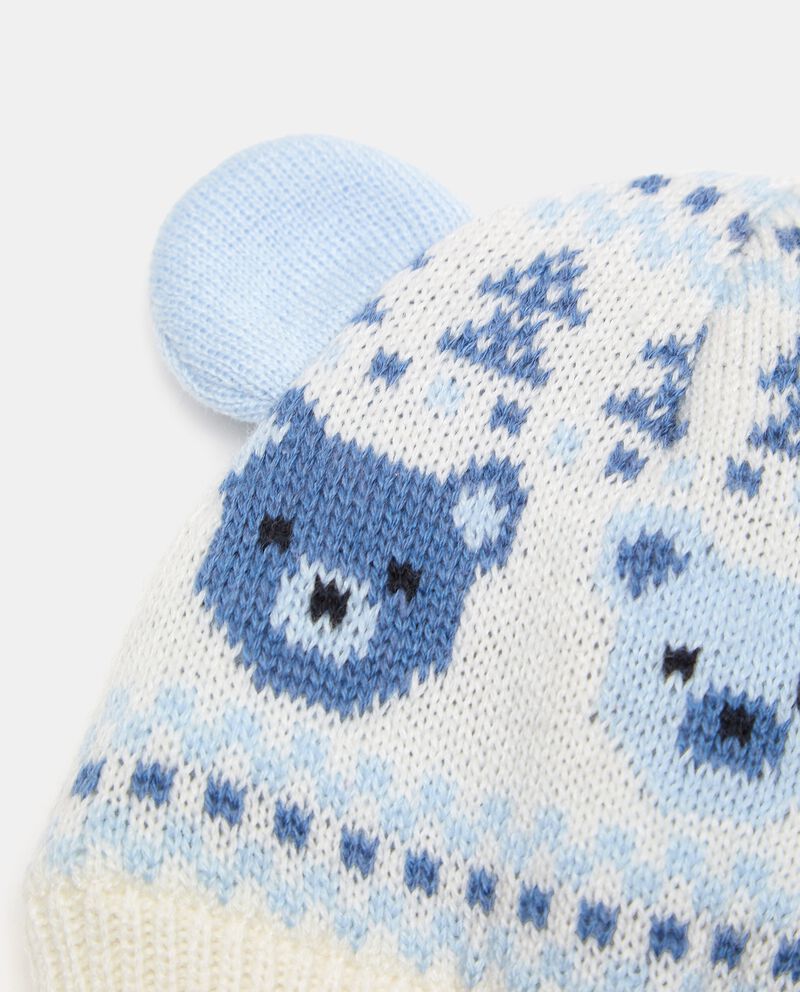 Berretto in maglia con motivo orsetti neonato single tile 1 