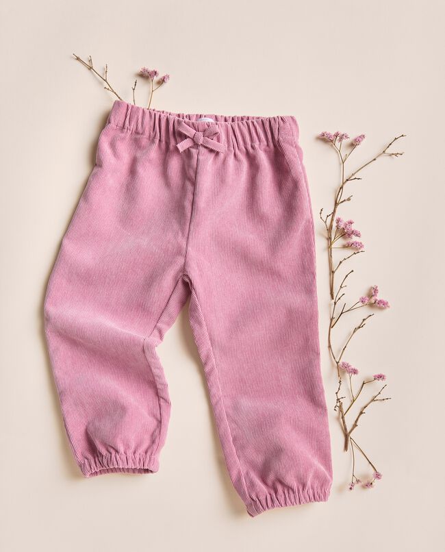 Pantaloni millerighe in puro cotone IANA neonata carousel 0