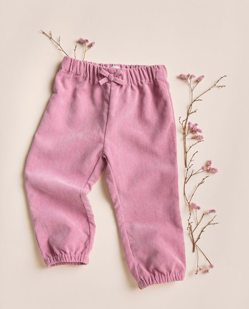 Pantaloni millerighe in puro cotone IANA neonata cover