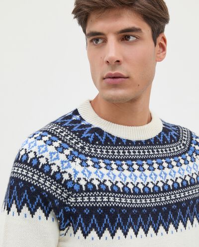 Maglione girocollo in misto lana tricot uomo detail 2